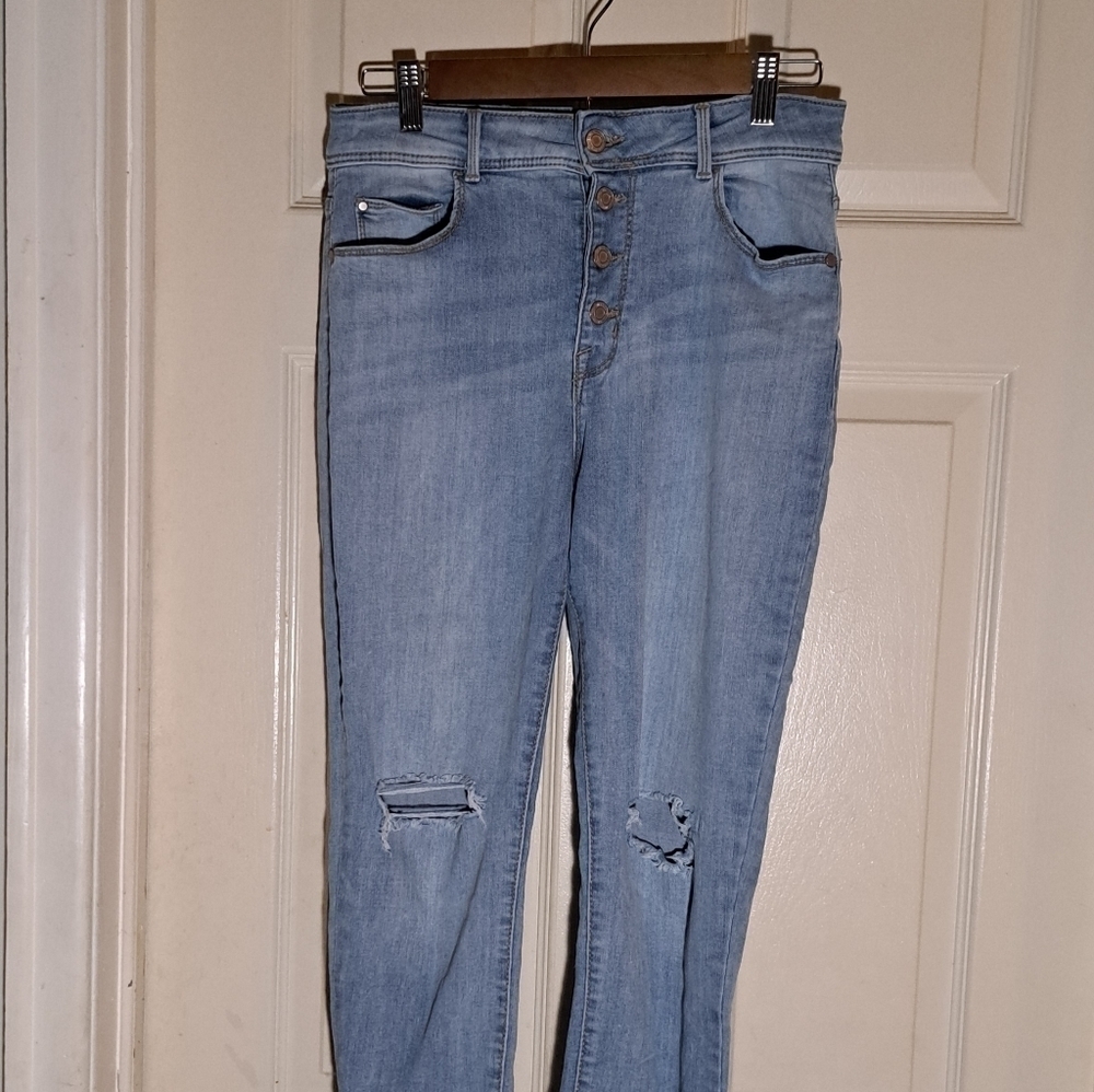 Time and true distressed jeans size 10